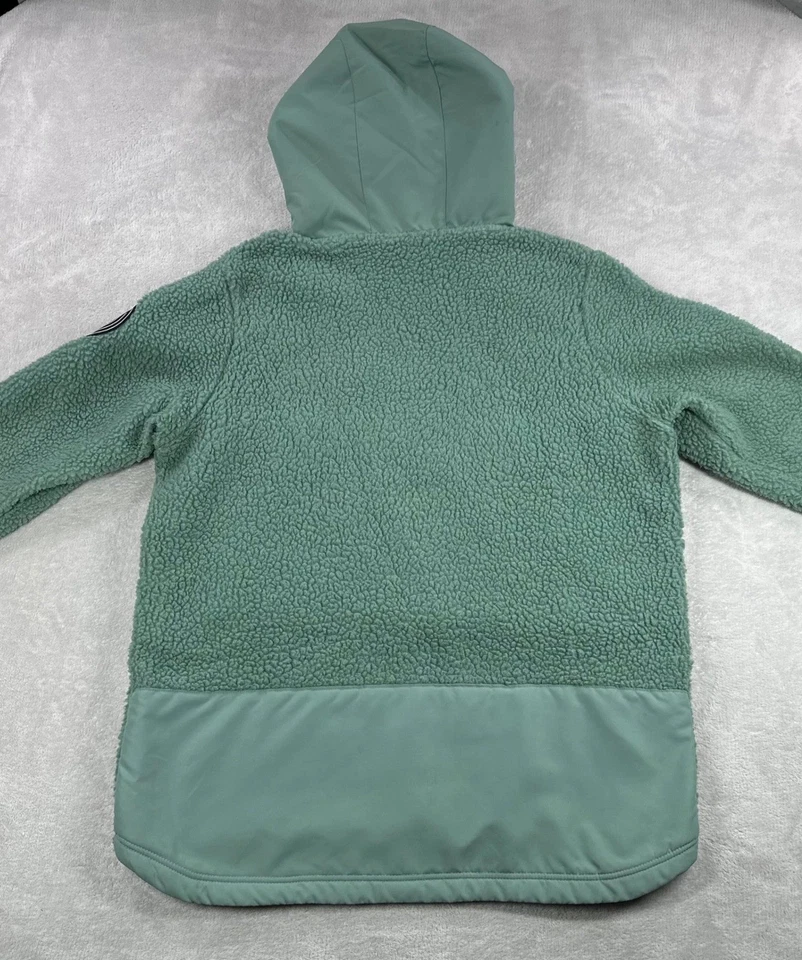 DOPE Nieve Polar Sherpa Anorak Sudadera con Capucha Para Hombres Grande Verde Exterior Pullover Chaqueta Foto 4 de 4