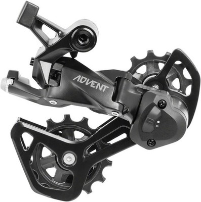microSHIFT ADVENT RD-M6195M-B Rear Derailleur - 9 Speed, Medium Cage, Black,