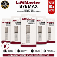 5 Pack Liftmaster 878max Wireless Garage Door Keypad Keyless Entry System 5 Pack Liftmaster 878max Wireless Garage Door Keypad Keyless Entry System