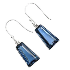 London Blue Topaz 925 Sterling Silver Earrings Jewelry E-1001