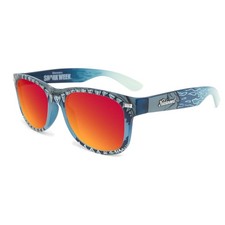 Knockaround Golf Shark Week Sunglasses, Coastline Blue Frame/Red Sunset Lens