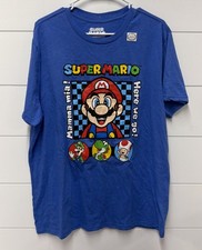 Nintendo Super Mario Bros Video Game Retro T-Shirt Size XL Shirt "Here We Go"