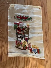 Vge Family Arts Needlework Shop Christmas Stocking Canvas Pre-worked Santa Toys