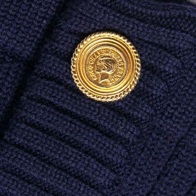 CHANEL Vintage Gonna Setup Taglia 3838 Maglia Cardigan Maglia Gonna Attaccata COCO...