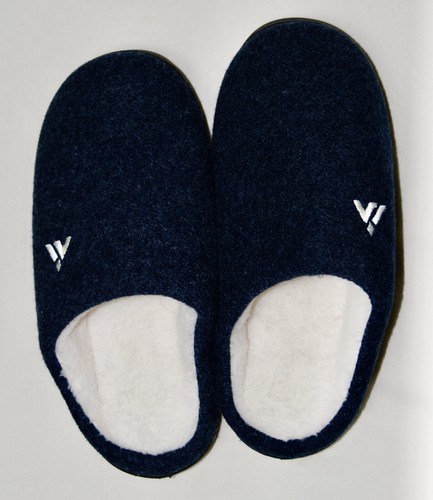 Nuove ciabatte zoccoli uomo blu navy erica foderate in peluche suola gomma uomo US 8 - Foto 3 di 8