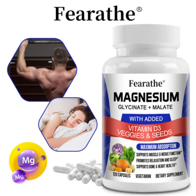 Magnesium Capsules - Bone,Teeth,Muscle,Sleep,Mood,Energy And Immune Support