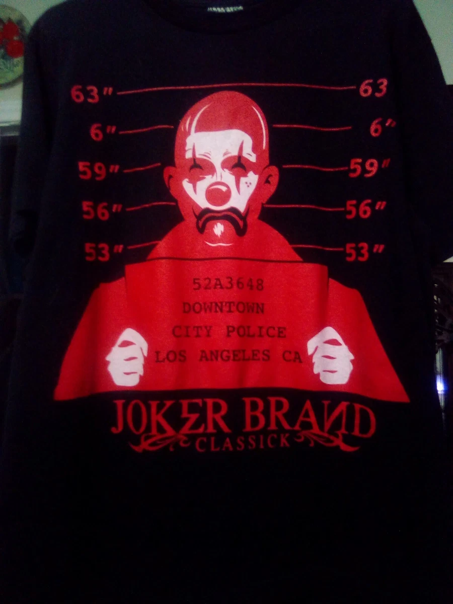 RARE Joker brand classik L.A. Jail clown t shirt mens medium