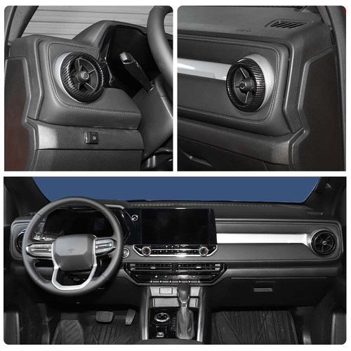 Borde de salida de ventilación de aire acondicionado lateral central de fibra de carbono 2 piezas para Chevy Colorado 2023+ - Imagen 5 de 13