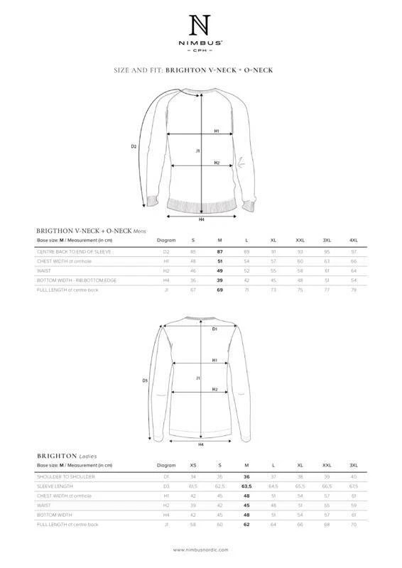 Nimbus Brighton Knit V-Neck N112M - Men's Sleeve V Neck Sweater - Image 2 of 4