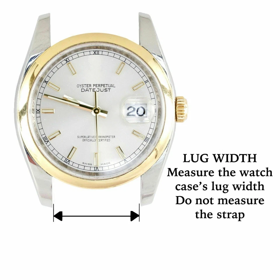 Banda Crocodile Grain Embossed Padded Leather Watch Band Strap, Sizes: 6~24mm - Image 2 of 2