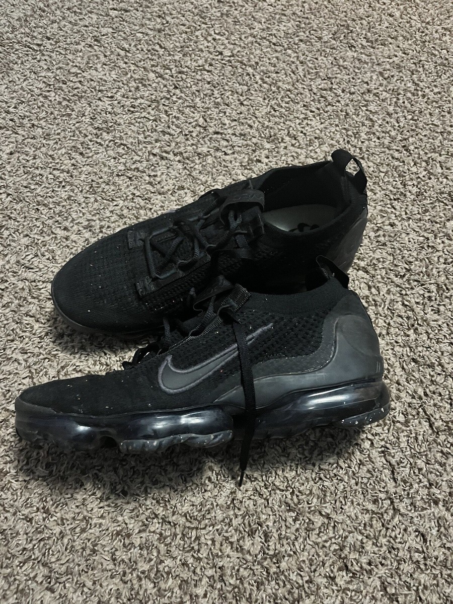 Nike Black Air VaporMax 2021 Flyknit Size 10 NO BOX Nike Air VaporMax Flyknit 2021 Black Anthracite for Sale  main image 2