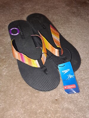 Speedo Women's Size Orange/Yellow Flip Flops Thong Sandals