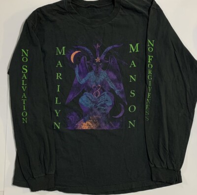 Rare Vintage Marilyn Manson XL Long Sleeve Shirt 1996 When I'm God