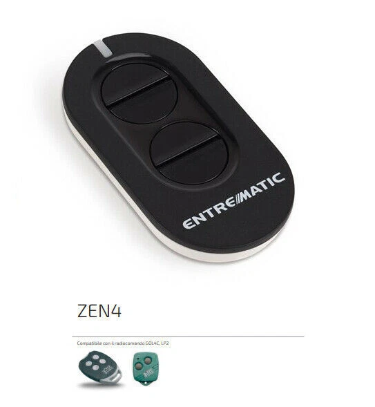 DITEC ENTREMATIC TELECOMANDO RADIOCOMANDO TRASMETTITORE DITEC ZEN4 GOL4 GOL 4 BIXLP2 ENTREMATIC
