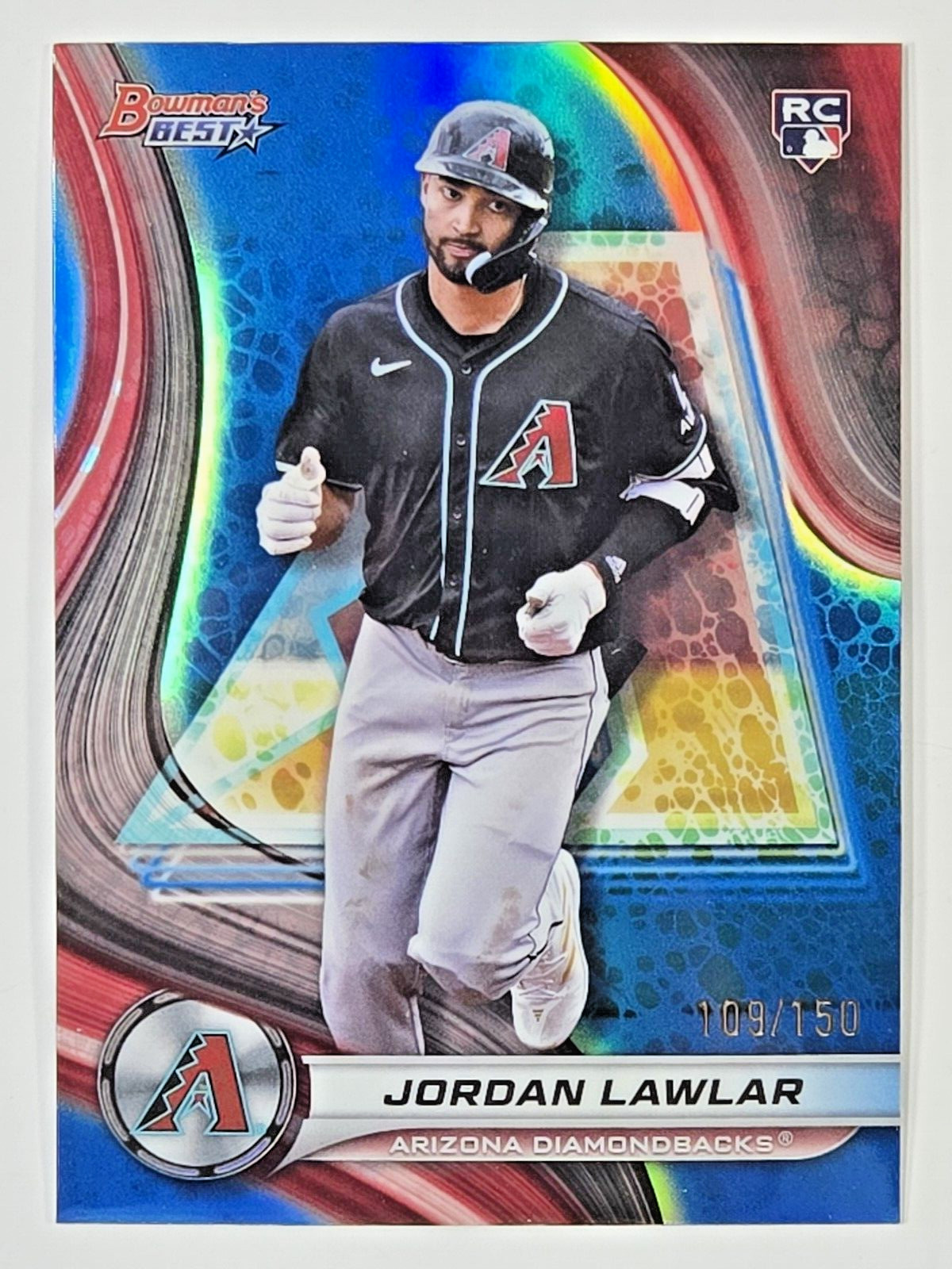 2024 Bowman’s Best JORDAN LAWLAR Rookie Blue Refractor /150 Diamondbacks #4 RC