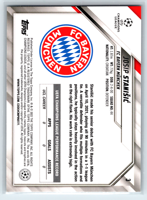 Josip Stanisic 2022 Topps UEFA Champions Starball Foil #3 FC