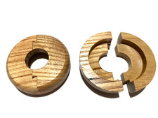 2 - 4-  8 -12pc 15mm Radiator Pipe Cover Lacquered Rosette Wooden Pipe Collars