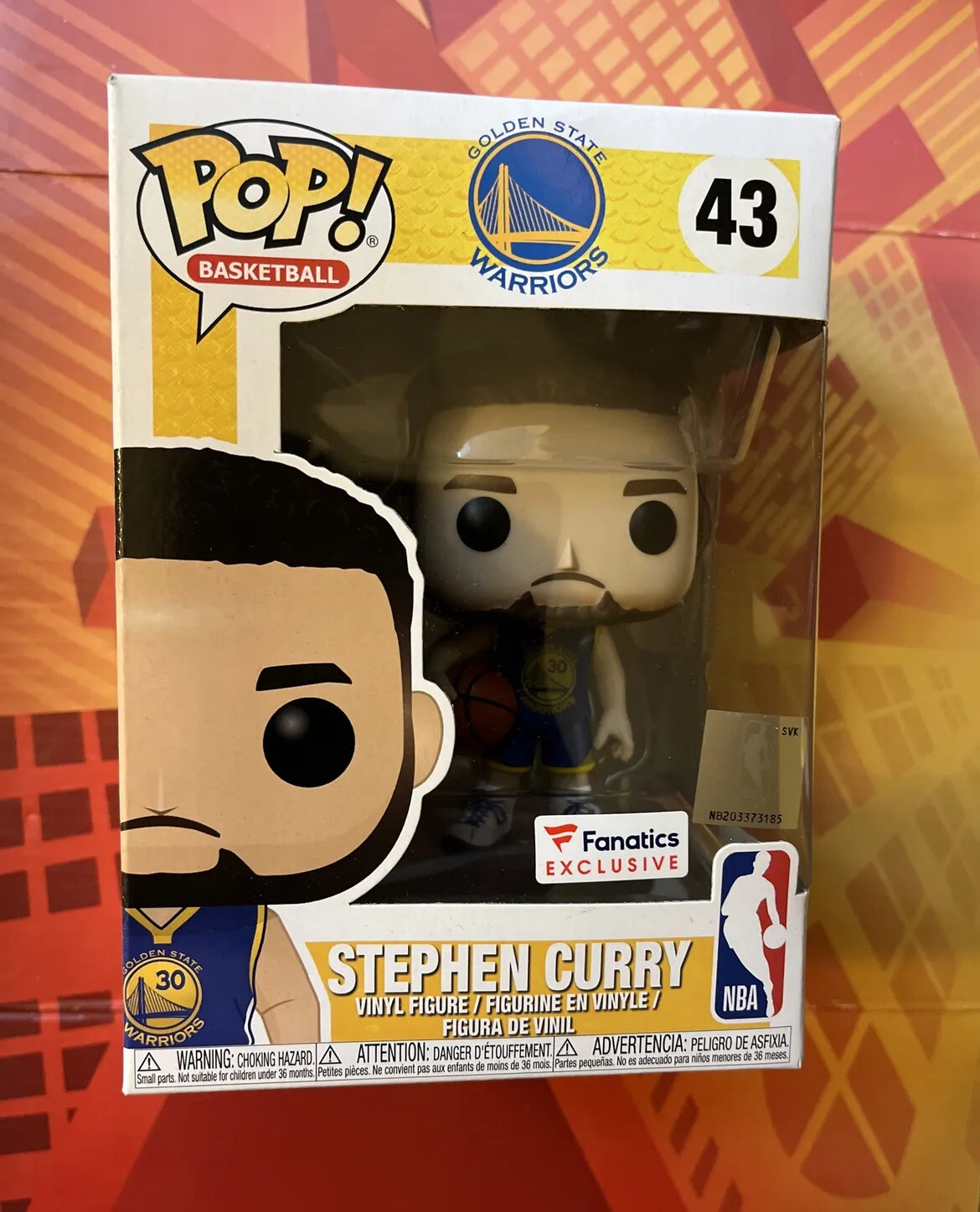 Funko Pop! Nba: Golden State Warriors Stephen Curry Fanatics Exclusivo
