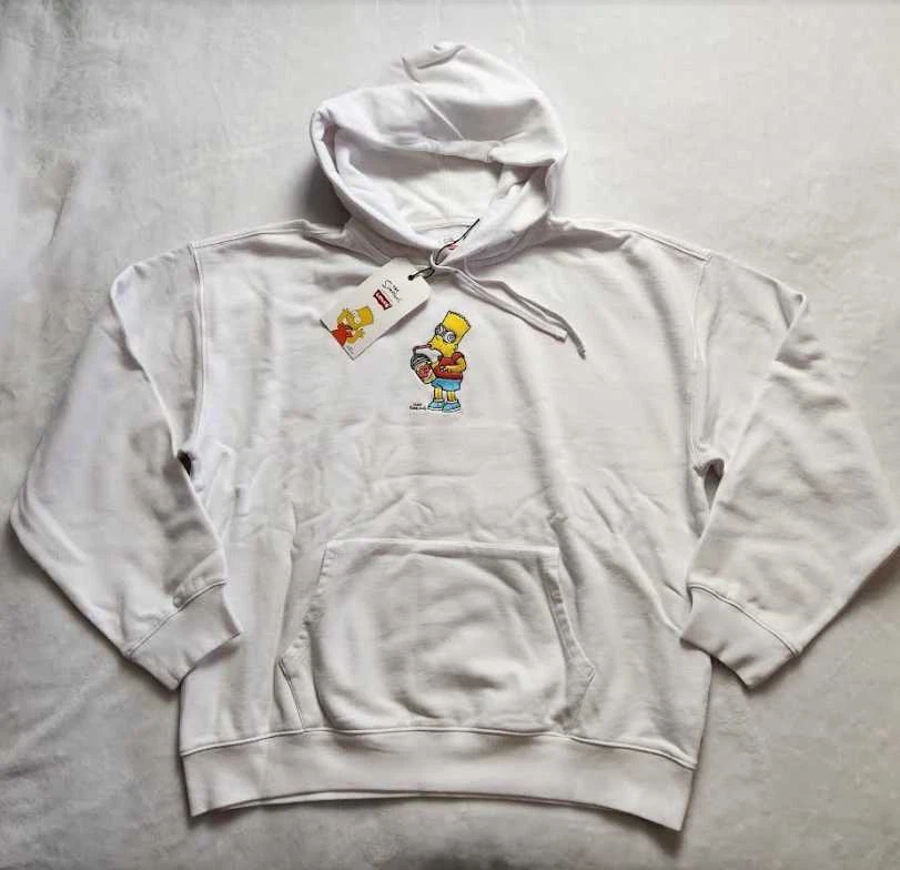 skilsmisse Primitiv retfærdig New men&#039;s L Levi&#039;s x The Simpsons Bart squishee hoodie sweatshirt  | eBay