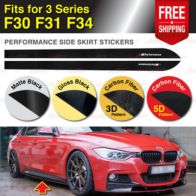 Performance Seitenschwelleraufkleber Vinyl Streifen für BMW F30 F31 F34 3 Serie