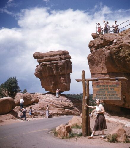 Vintage Stereo Realist Photo 3D Slide GARDEN OF THE GODS Balance Rock Colorado - Picture 1 of 2