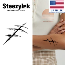 SteezyInk temporary tattoo Scratch last upto 2 weeks 2 x 4 inch