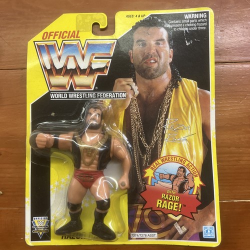 Razor Ramon Hasbro 1993 Wrestling Figure Yellow Ca...
