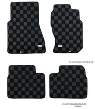 P2M FRONT & REAR Checkered Carpet Floor Mats for Nissan R32 Skyline GT-R New