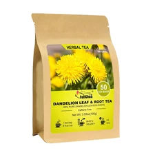 - Dandelion Leaf & Root Tea Bags, 50 Teabags - Natural Dandelion Herbal Tea for