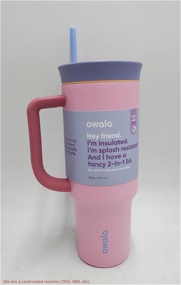 Соломенный стакан Owala из нержавеющей стали емкостью 40 унций - Kickflip SEE DETAILS