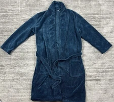 Perry Ellis Portfolio Robe Mens One Size OS Blue Longsleeve Pockets