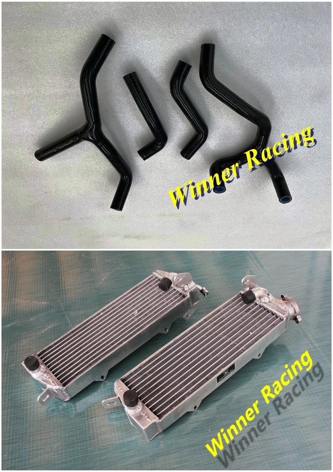 Radiador de aluminio y manguera de silicona para Husqvarna TC510/TE510/TX510 1987-1988 negro Foto 2 de 4