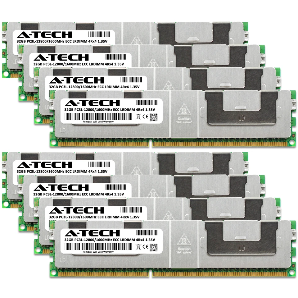 256GB 8x 32GB PC3L-12800L LRDIMM ASUS Z9NH-D12/FDR Z9PG-D16 Z9PR-D12 Memory RAM - Image 2 of 4