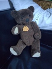 Vintage 1983 Elegante Dakin Brown Bear Fully Jointed With Leather Tag 18" Tall