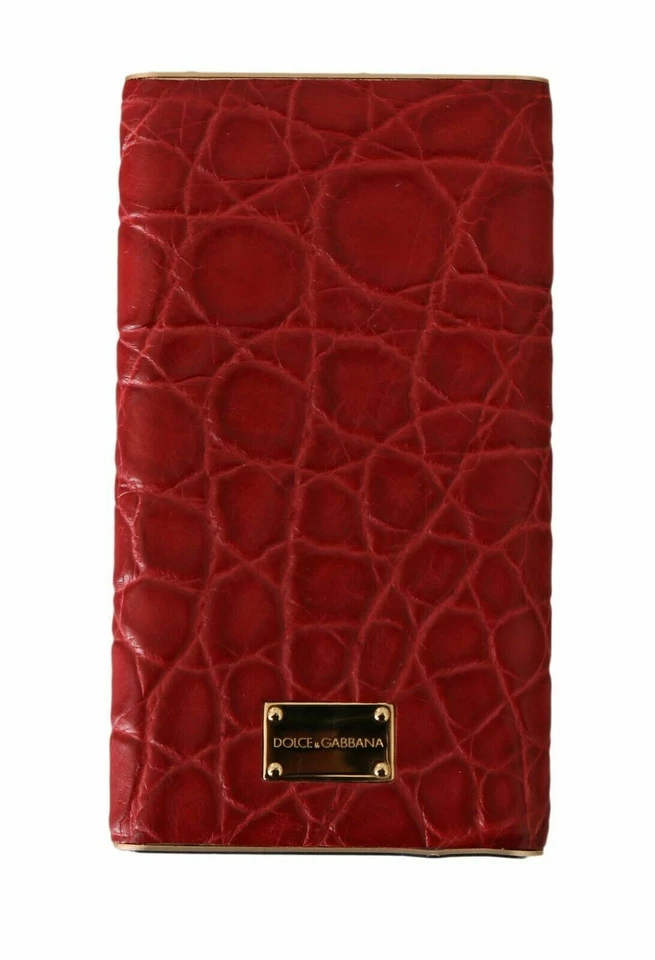 Carregador DOLCE & GABBANA Power Bank USB couro vermelho pele exótica 3000mAh RRP $850 - Imagem 4 de 4