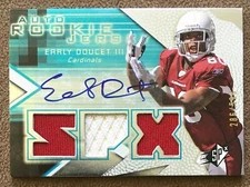 Early Doucet 2008 SPx Autograph Rookie Jersey #157 /599 Cardinals Upper Deck RPA