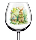 12x Easter Bunny Rabbit Flowers Wine Glass Bottle Van Vinyl Sticker Decal a4432