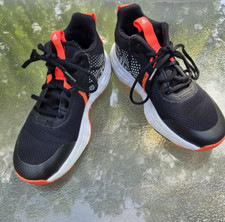 Adidas Own The Game Basketball Sneakers Black Pink Lace Up Boy  s Size 4 GUC 