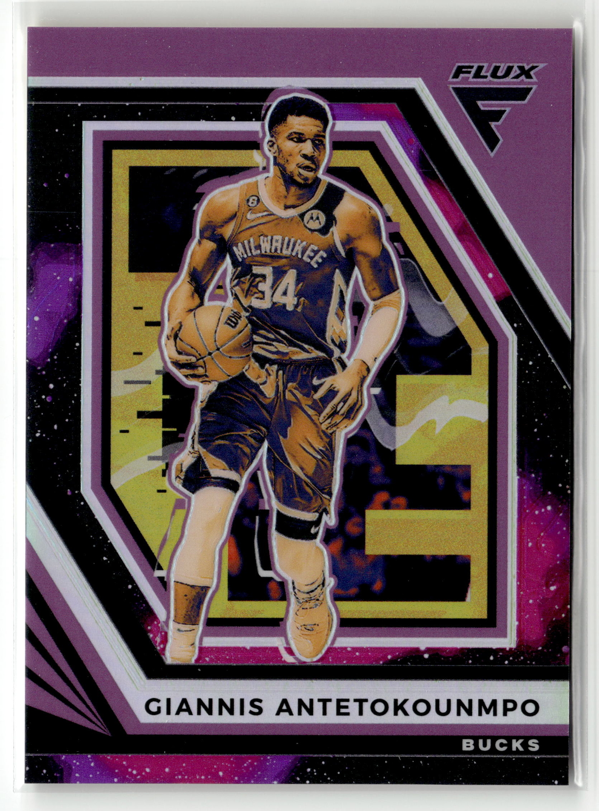 2022-23 Panini Flux #98 Giannis Antetokounmpo Supernova #/75