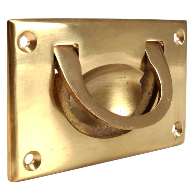 2 Large 90mm Solid Brass Recessed Drop Handles Furniture Cupboard Door Pull for sale online eBay