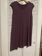 H By HALSTON Women’s Size XL Xlarge Dress Asymmetrical Jersey Purple