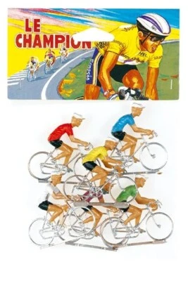 Lot de 6 cyclistes Cofalu plastique - Tour de france - Ech:1/32 - Cycling figure - Photo 1/2