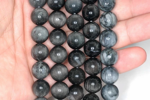 PIEDRA PRECIOSA OJO DE GATO CRISOBERILO OSCURO 12 MM GRADO AA CUENTAS SUELTAS REDONDAS 7 pulgadas - Imagen 1 de 4