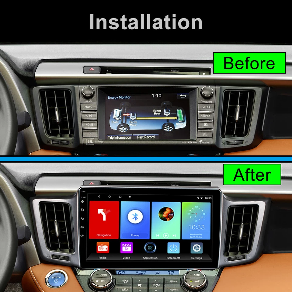 For Toyota RAV4 2013-2018 Android 13 Car CarPlay Radio GPS Stereo 32GB Head Unit - Image 3 of 4