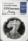2020 S $1 American Proof Silver Eagle 1oz Fine Coin NGC PF69 Ultra Cameo Moy