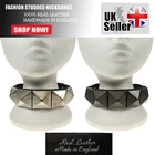 Leather Studded Choker Neckband