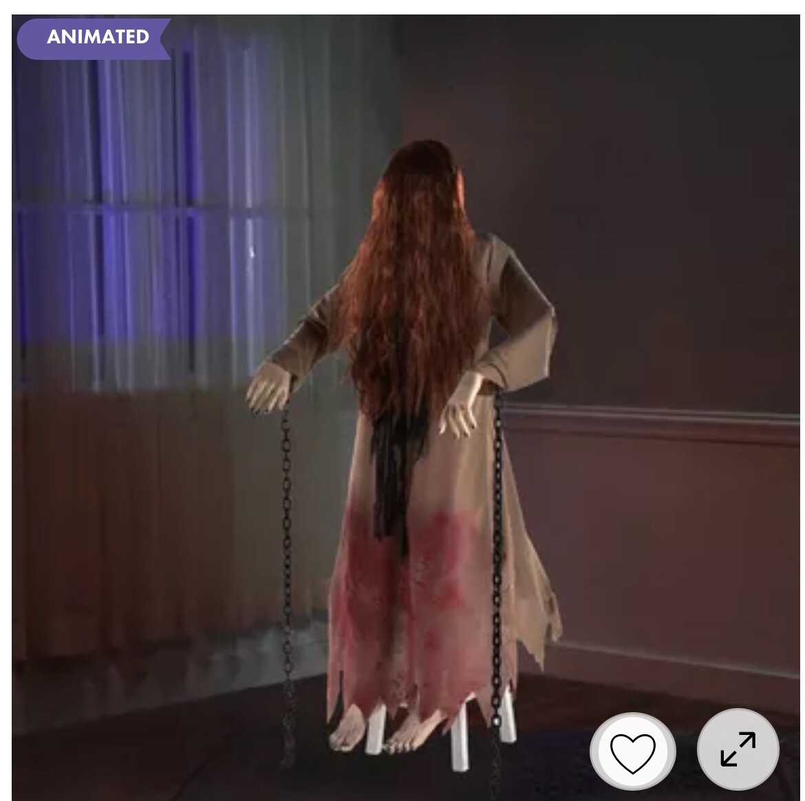 2023 Party City Rising Woman 4.6 Ft Halloween Animatronic Prop - New In Box