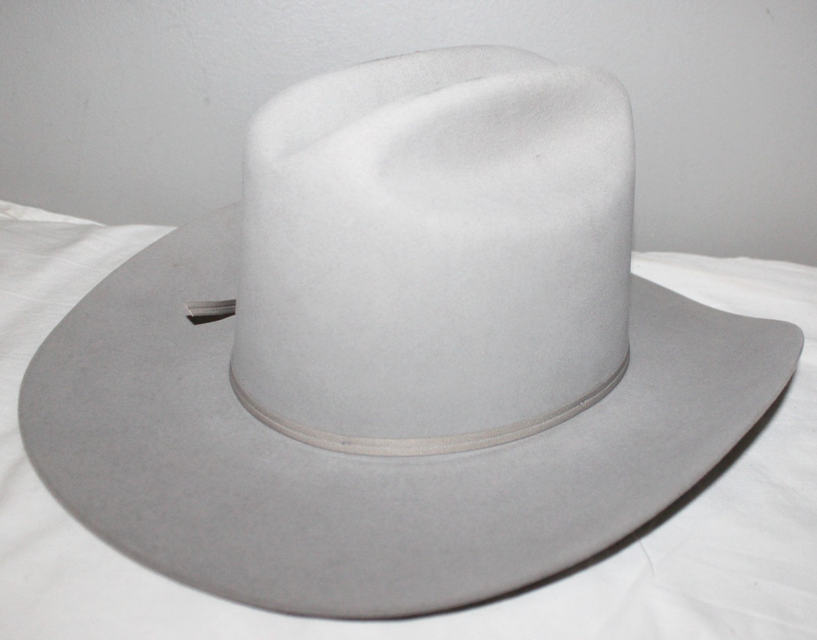 STETSON 6X BEAVER FUR FELT MEN'S GRAY WESTERN COWBOY HAT SZ 6 7/8 MIST GREY USA