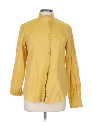 XACUS DONNA Women Yellow Long Sleeve Blouse 44 eur
