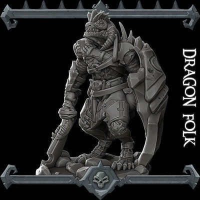 DRAGON FOLK - Miniature | All Sizes | Dungeons and Dragons | Pathfinder | War Ga
